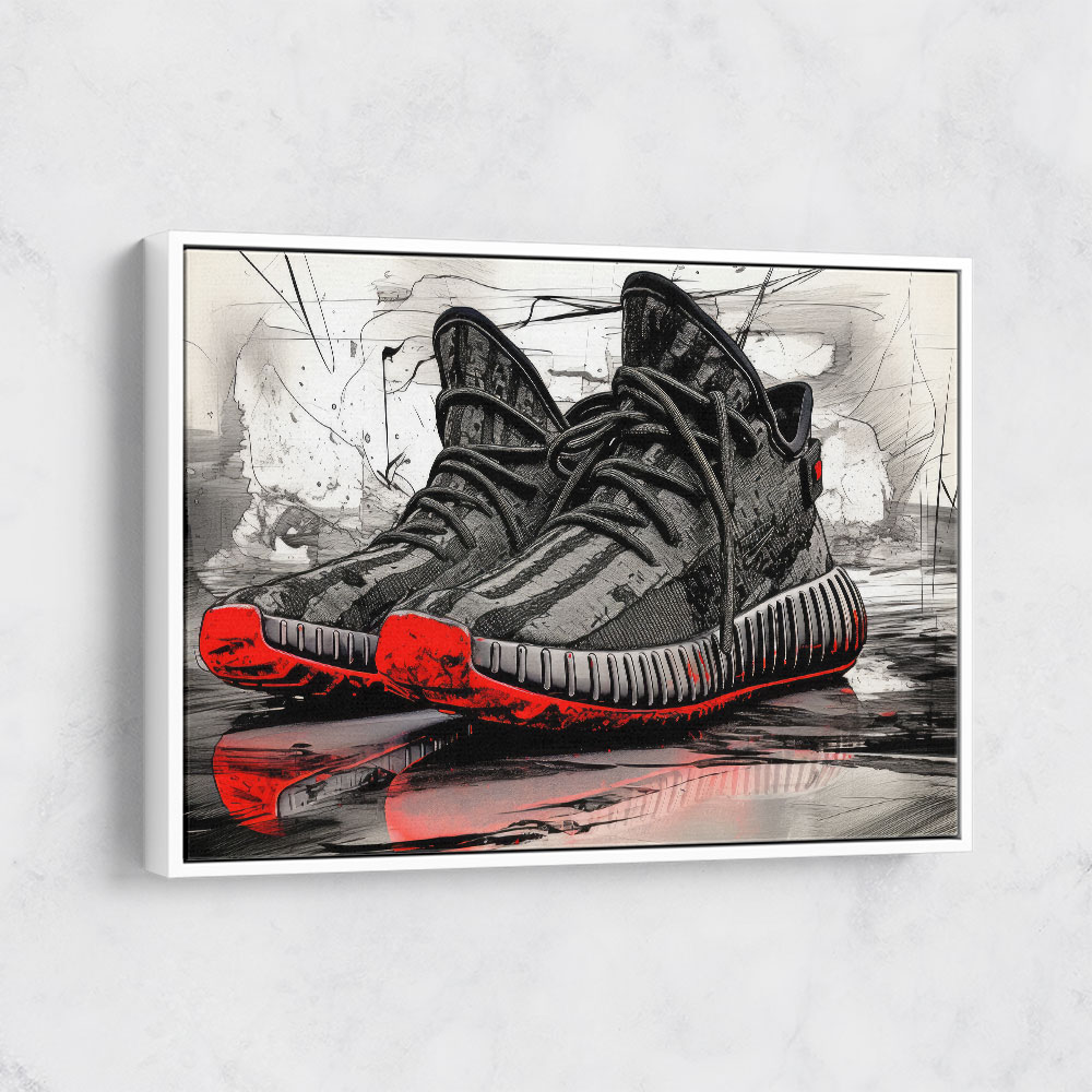 Yeezy Boost 350 Sneakers Graffiti Style 2 Wall Art